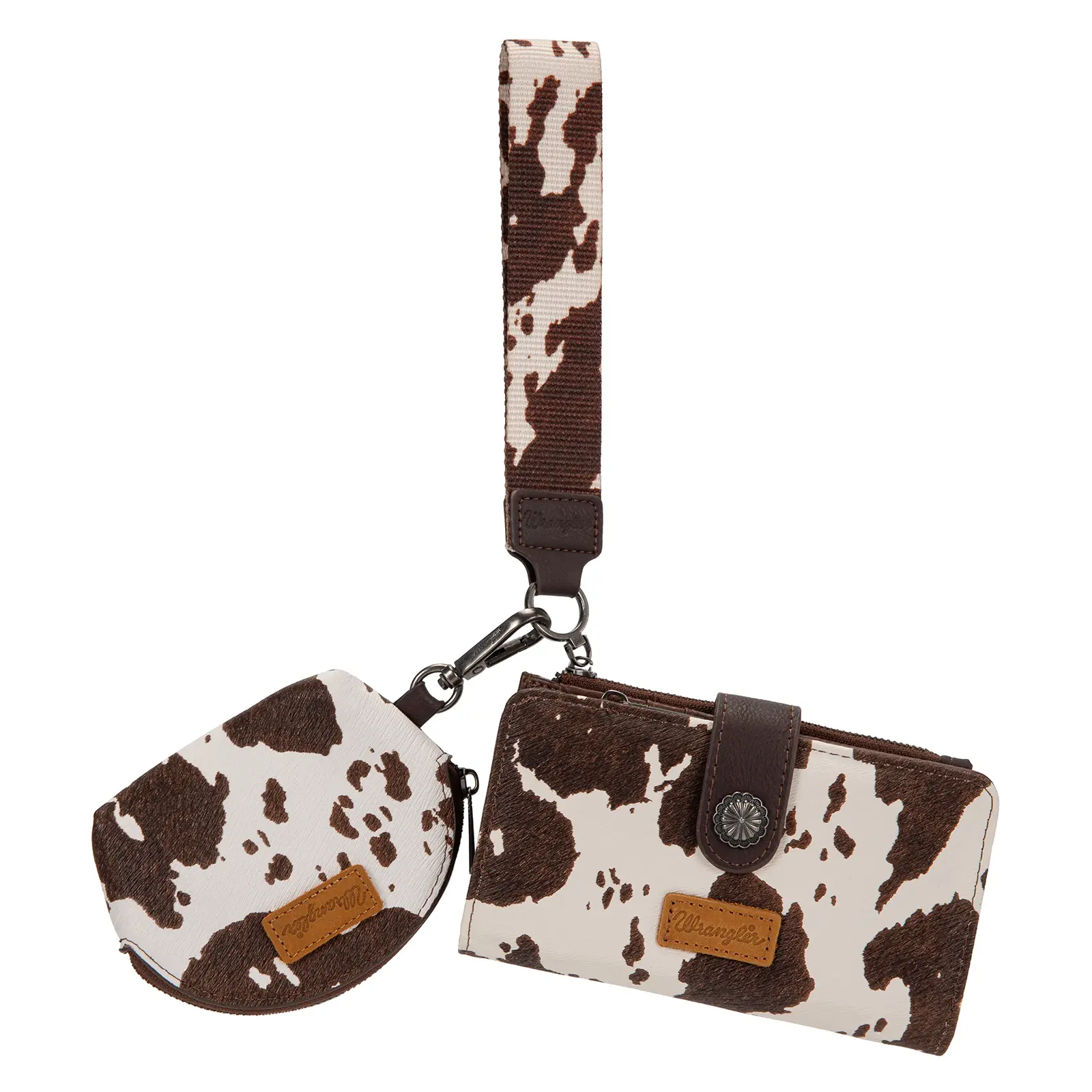 Wrangler Keychain Wristlet Wallets for Women  with Detachable Coin Purse and Zipper Wallet