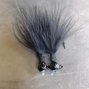 2 pack of  Black marabou jig