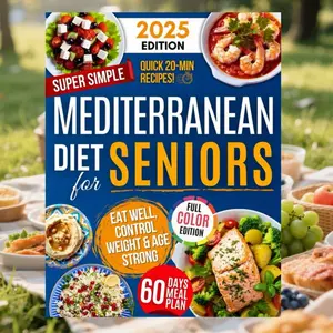 Super Simple Mediterranean Diet Recipes for Seniors, 60 Easy 20-Minute Meals, Colorful Guide, Healthy Eating Plan, Durable Paperback Book, Healthy Eating Habits for Seniors