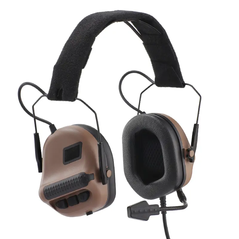 Tactical Over-Ear Electronic Ear Protectors, Adjustable ABS Headset with Noise Canceling and Sound Amplification, Detachable Mic, NRR 22dB for Shooting, Headphone, Nrr 22Db Rating, Outdoor Sports, Tactical Look