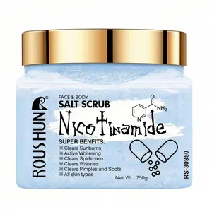ROUSHUN NICTINAMIDE SALT SCRUB Large capacity family pack body scrub gently and deeply cleanses the skin, Exfoliating Body Care,for body,face