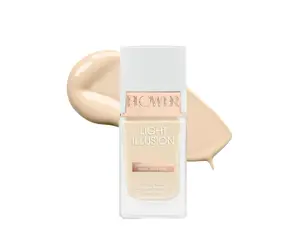 FLOWER BEAUTY By Drew Barrymore Light Illusion SPF Foundation - Blendable + Buildable - Natural Finish - Lightweight Formula (Shell) Smooth Radiance