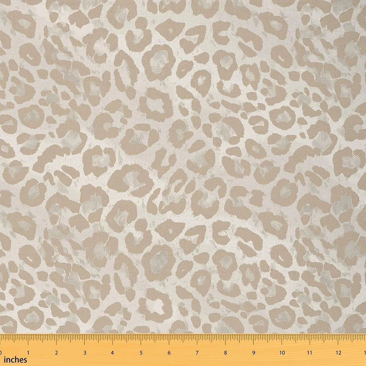 Leopard Print Fabric Beige Cheetah Upholstery Fabric Sewing Crafting Animal Print Soft Flannel Indoor Decor Home DIY Projects