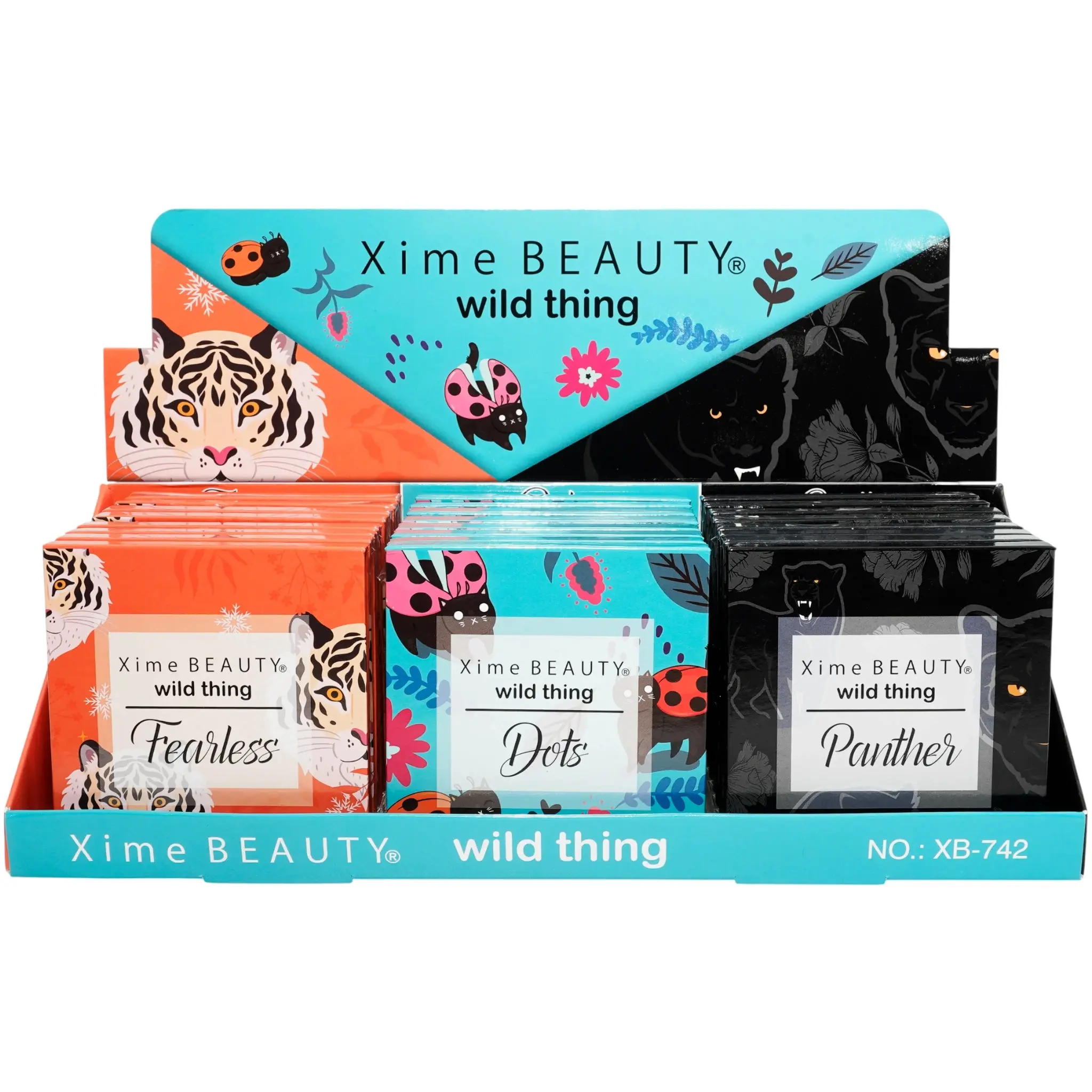Xime Beauty Wild Thing Eyeshadow Palette - Wholesale Display 24 Units (XB-742)