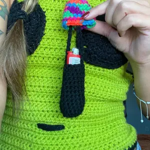 Multicolor Mushroom Stash Lighter Holder