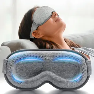 Weighted Eye Mask for Sleeping - Blackout Sleep Mask for Women Men, FACEMOON Lash Extension Eye Covers, Memory Foam, 3D Contoured, Airplane Travel Essentials, Blindfold for Meditation(Gray) facemoon