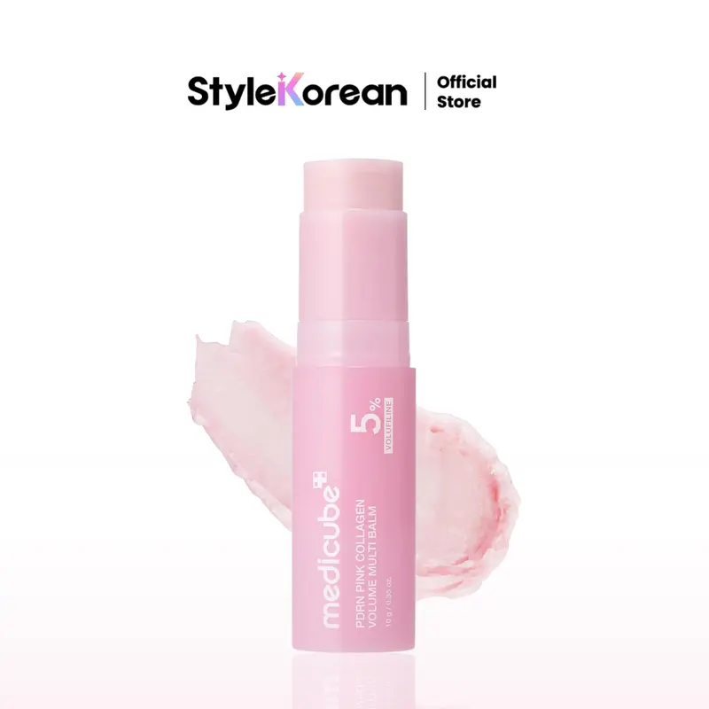 [Official Medicube Partner] PDRN Pink Collagen Volume Multi Balm 10g | PDRN Collagen Balm, Multi-Use Balm Stick, Glowy, Dewy Skin | Halloween, Holiday Gift, Black Friday, Deals