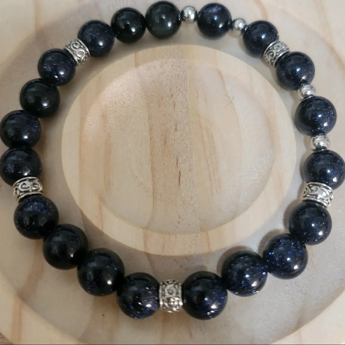 Blue Sandstone Crystal Gemstone Bracelet