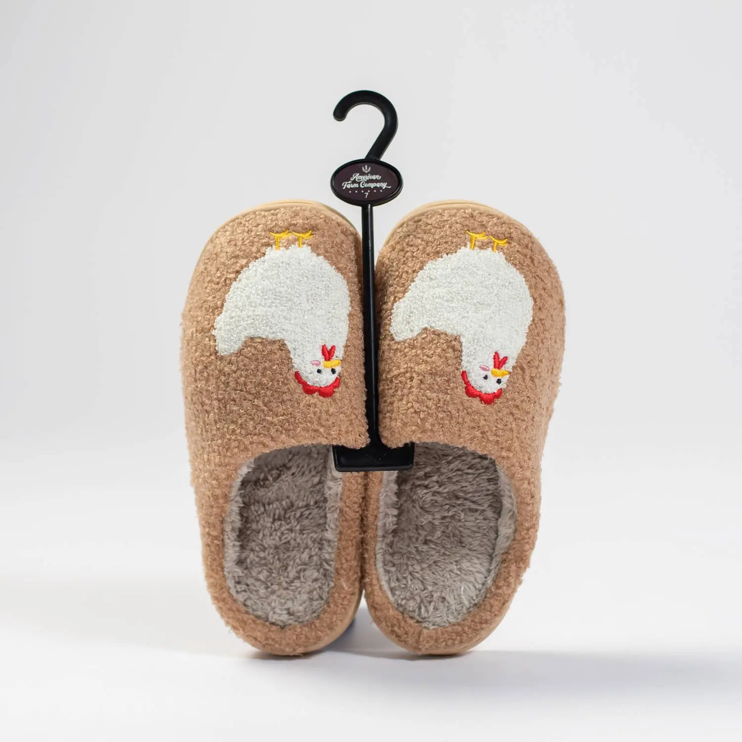 Brown Chicken Slippers- Adult by American Farm Company
