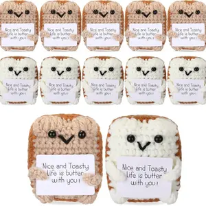 Hand-Crocheted "Toast Bread" Doll — A Positive Energy Gift, Ornament, and Decoration