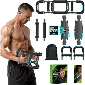 Twister Arm Trainer for Men, Chest Workout Equipment 5-Level Adjustable (40-130lb) with  27? Targets Biceps/Clip/Thigh, Portable Exerciser for  Gym Travel Fitness