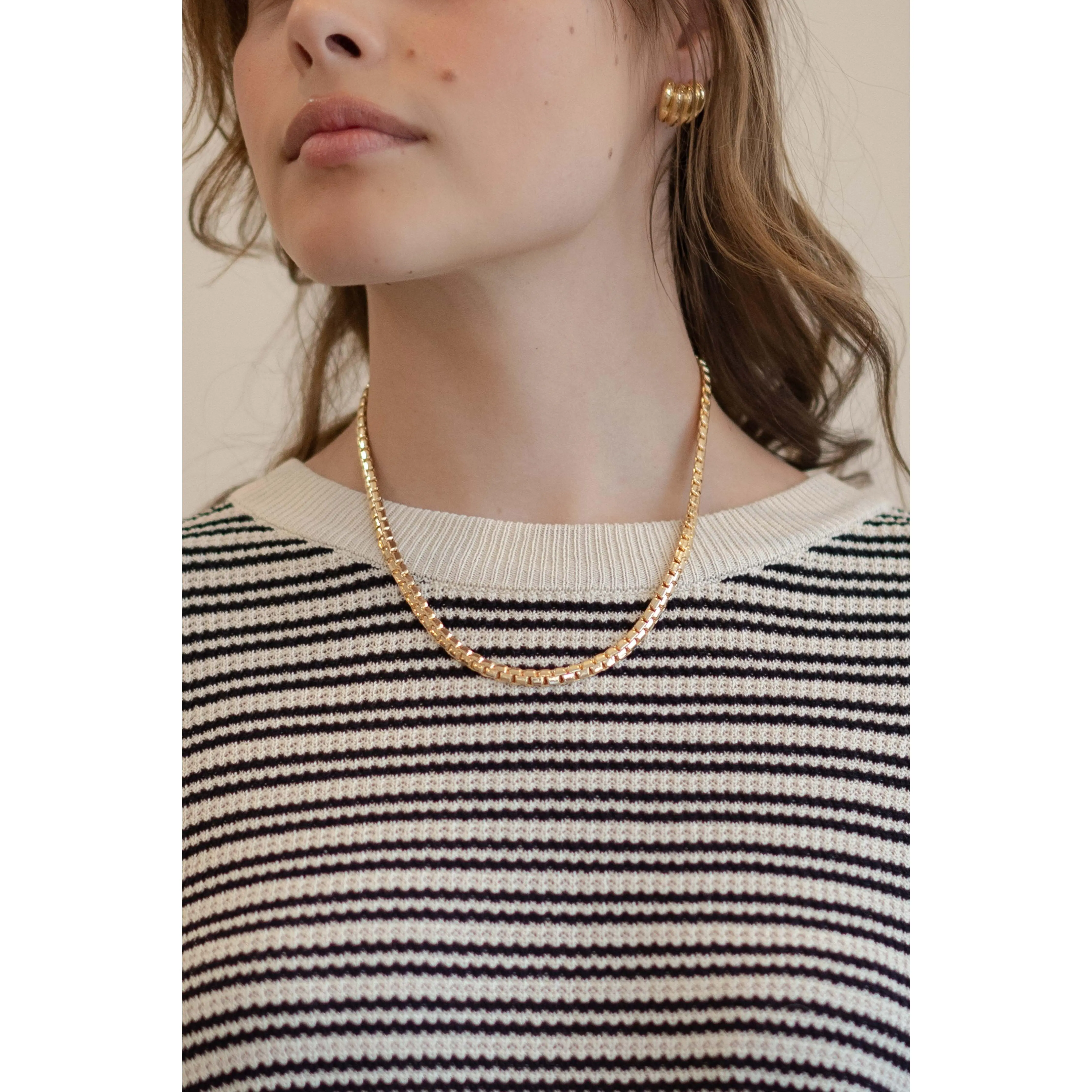 Double Lane Chain Necklace