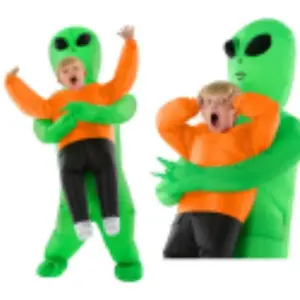 Factory Alien Inflatable Costume for Adults and Children Funny Party Dress Up Waterproof Halloween Prop Polyester