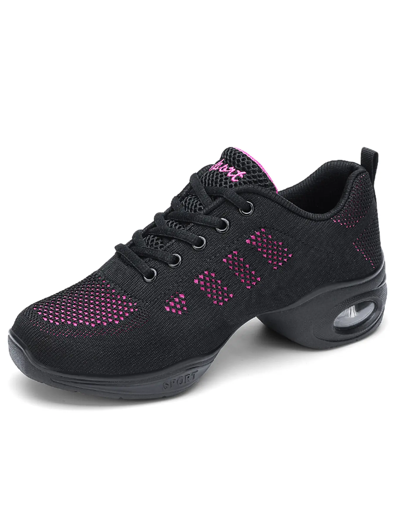 2026 New Women's Dance Shoes, Dance Footwear, Thick-soled, High-heel, Casual Sports Shoes, Breathable Mesh, Non-slip, Soft Sole, Wear-resistant, Shock-absorbing, Suitable for Ballroom Dancing, Square Dancing, Fitness, Aerobics
