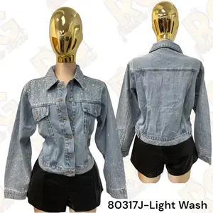 Rhinestone Denim Jacket Womenswear