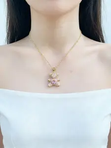 Cute Bear Pendant Necklace for Women, Stainless Steel Jewelry Gift for Wife Daughter Mom Girlfriend, Perfect Birthday Christmas Valentine's Day Gift