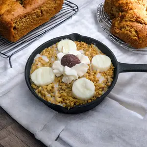 Banana nut bread 5 wick cast iron skillet candle