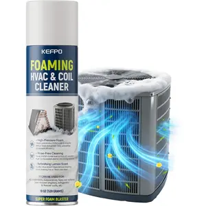 AC Coil Cleaner Multi Purpose Foam Spray No Rinse Deep Clean Deodorizes Evaporator Condenser for Home AC HVAC Technicians DIY 19 oz