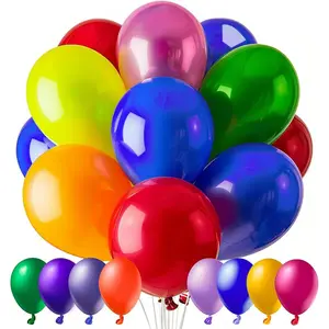 100 PCS 12 Inch 10 Assorted Colors Latex Balloons Bulk for Birthday Baby Shower Wedding Family Party