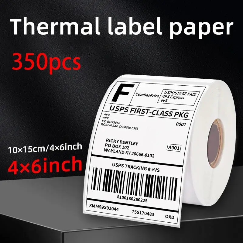 Blank Thermal Printing Labels, 4x6 Inches, 350pcs 10x15cm Shipping Labels Paper, Postal Mailing Shipping Labels for Thermal Printers, Sticky Label