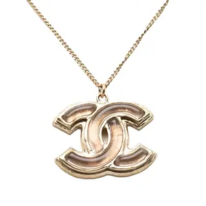Pre-owned CHANEL 1 Small Leather Goods Coco Mark Necklace gz