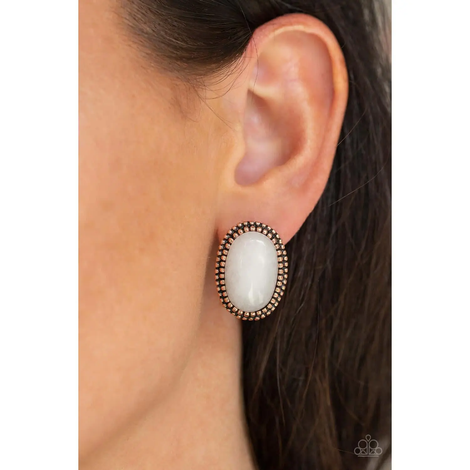 Paparazzi "Shiny Sediment" Copper Post Earrings