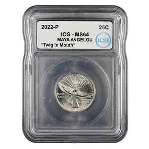 2022-P Maya Angelou Quarter ICG MS64 "Twig in Mouth" Error