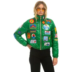 VINTAGE PATCH APRES PUFFER JACKET - AMAZON GLOSSY
