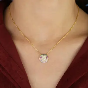 Rainbow Circle Necklace