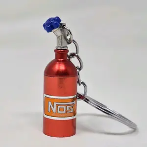 Signed NOS Nitrous Bottle Keychain -- Red