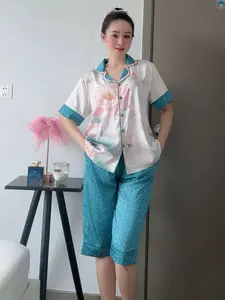 Ultimate Comfort Mulberry Silk Button-Down Short Pants Pajama Set for Women Love Homewear Basic Minimalist Pjs with Button Design