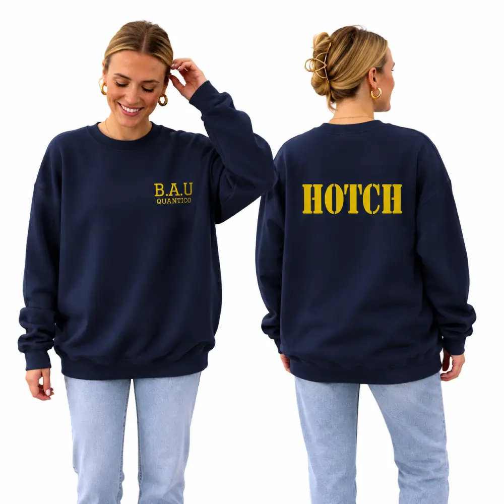 Criminal Minds BAU Sweatshirt, Spencer Reid & Hotch Vintage TV Show Sweater, Quantico Agent Fan Merch Gift Fit Womenswear