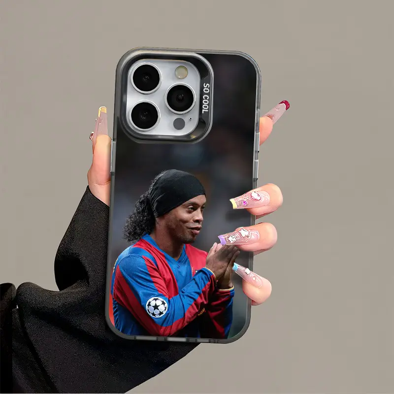 Ronaldinho IPhone 17 Promax Phone Case Anti Drop Protective Case Suitable For iphone 16 15 14 13 SAMSUNG S26 S25 24 23 22 ULTRA Acrylic Soccer Phone Case