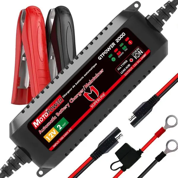 MP00207A 12V 2Amp Automatic Battery Charger Maintainer