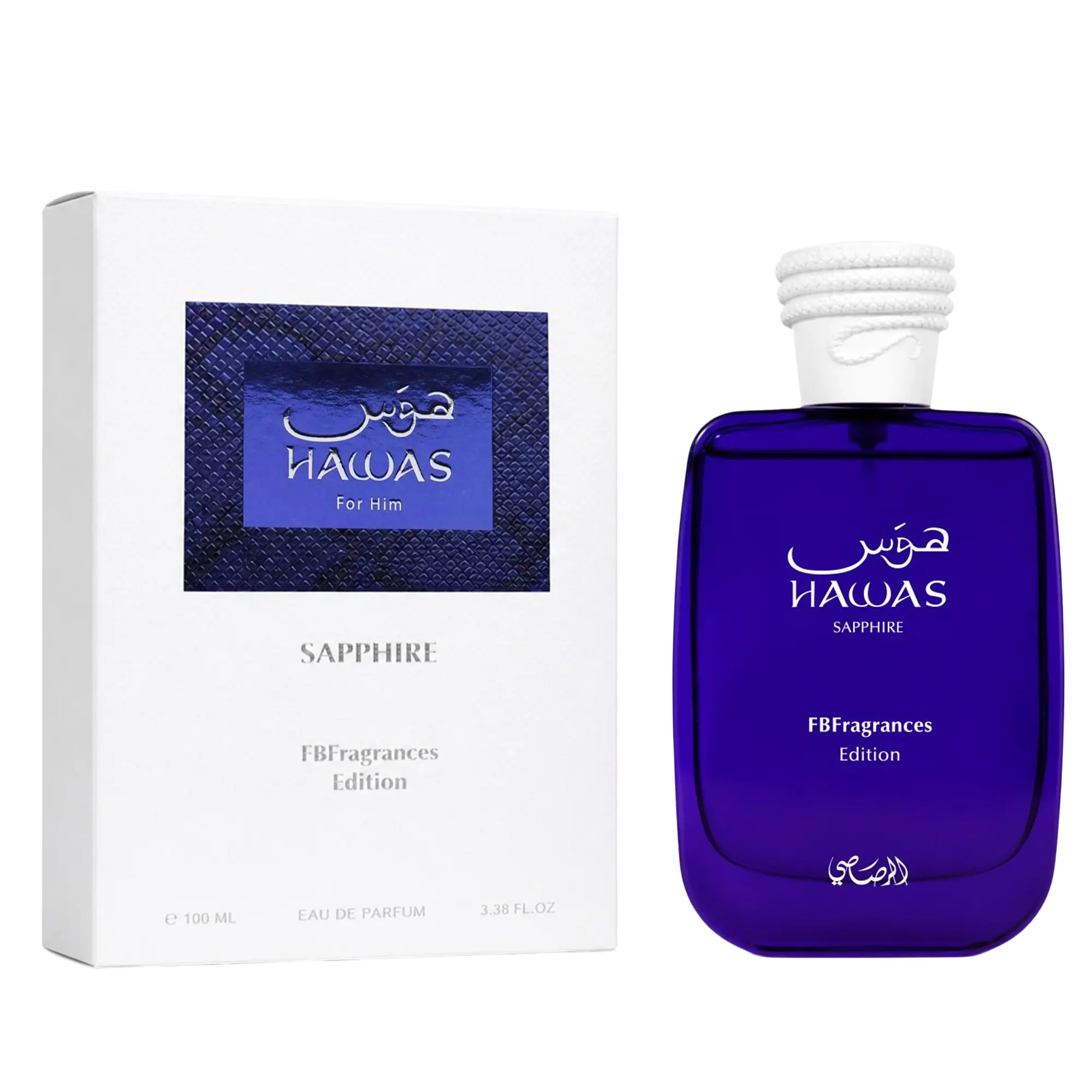 Rasasi Hawas Sapphire FBFragrance Edition for Men Eau de Parfum Spray, 3.4 Ounce Rasasi Hawas Sapphire FBFragrance Edition for Men Eau de Parfum Spray, 3.4 Ounce