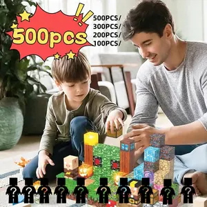 DIY Magnetic Building Cubes,  500/300/200/100PCS Creative Free Combination Square Magnetic Stacking Toys, Odorless Eco-Friendly Drop Resistant Unbreakable Material,  3D Modeling Spatial Reasoning Development, STEM Educational Toy, Magnetic Building Set