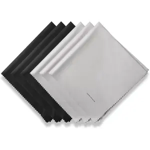 6 count Large Eyeglass Cleaning Cloths, 12 x12 inches Glasses Cleaner, Individually Wrapped,  Microfiber Cleaning Cloth for Glasses, TV, Laptop Screens and Lens, Easier to Grip and Use