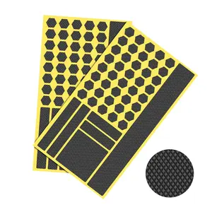Rubber Grip Tape Kit, 92 count Enhanced Friction Non Slip Adhesive Tape kit for Indoor & Outdoor Use - Customizable, Durable, Pre-Cut for Cup, Tool Handle, Game Controller, etc (2 Pack, Black)