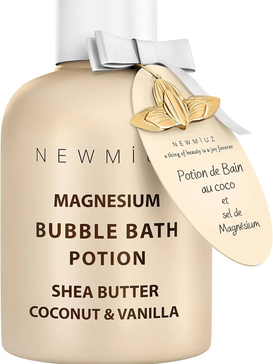 Magnesium Bubble Bath | Coconut, Shea & Vanilla | Long-Lasting Foam for Sore Muscles & Stress Relief | Moisturizing Aromatherapy Soak | Natural Bubble Bath for Sensitive Skin