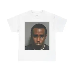 BIG PHARMA, Diddy Mugshot Graphic Tee featuring Unique Design, Unisex T-Shirt for Casual Wear, Gift for Music Lovers, Perfect for Parties, Streetwear Essential
