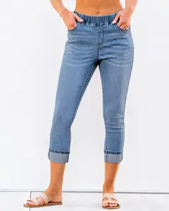 GRAPENT Pull On Jeans for Women High Waisted Skinny Capri Pants Trendy Stretch Denim Cropped Jeans Crop Jeggings Capris