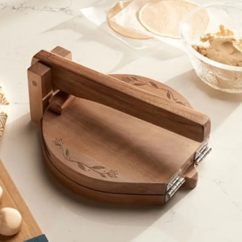Tortilla Press - wildflower Prensa PH Kitchen Utensils with Wooden Handle for Pressing Tortillas Durable Cooking Tool