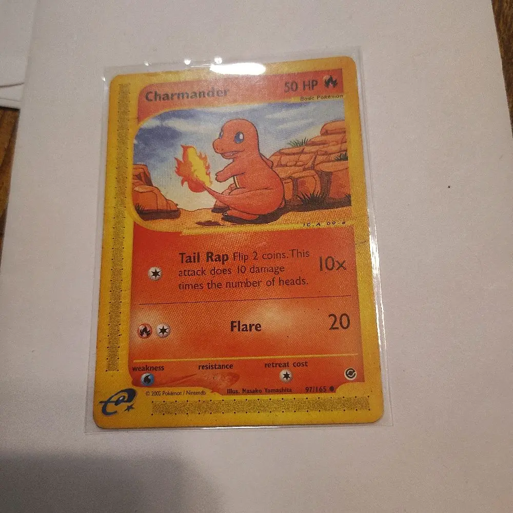 Charmander Vintage Ereader Raw Single Card - High-Quality Authentic Collectible Trading Card, NM Condition Non-Sports Collectible