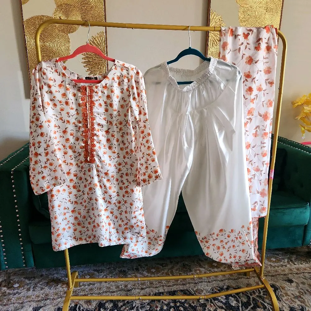 3 piece silk Farshi salwar suit