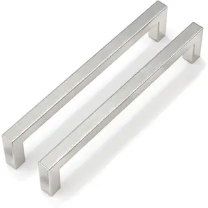 30 Pack 6-1/4 Inch Brushed Nickel Cabinet Pulls Square Drawer Handles  Kitchen Hardware Cupboard Dresser