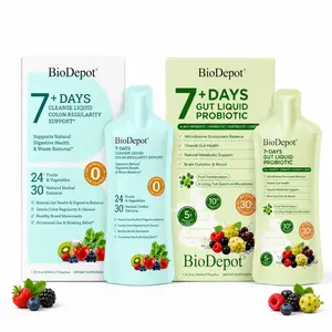 BioDepot 2-Step Dual-Action Health Care Set (Includes liquid probiotic supplement and daily digestive support formula)