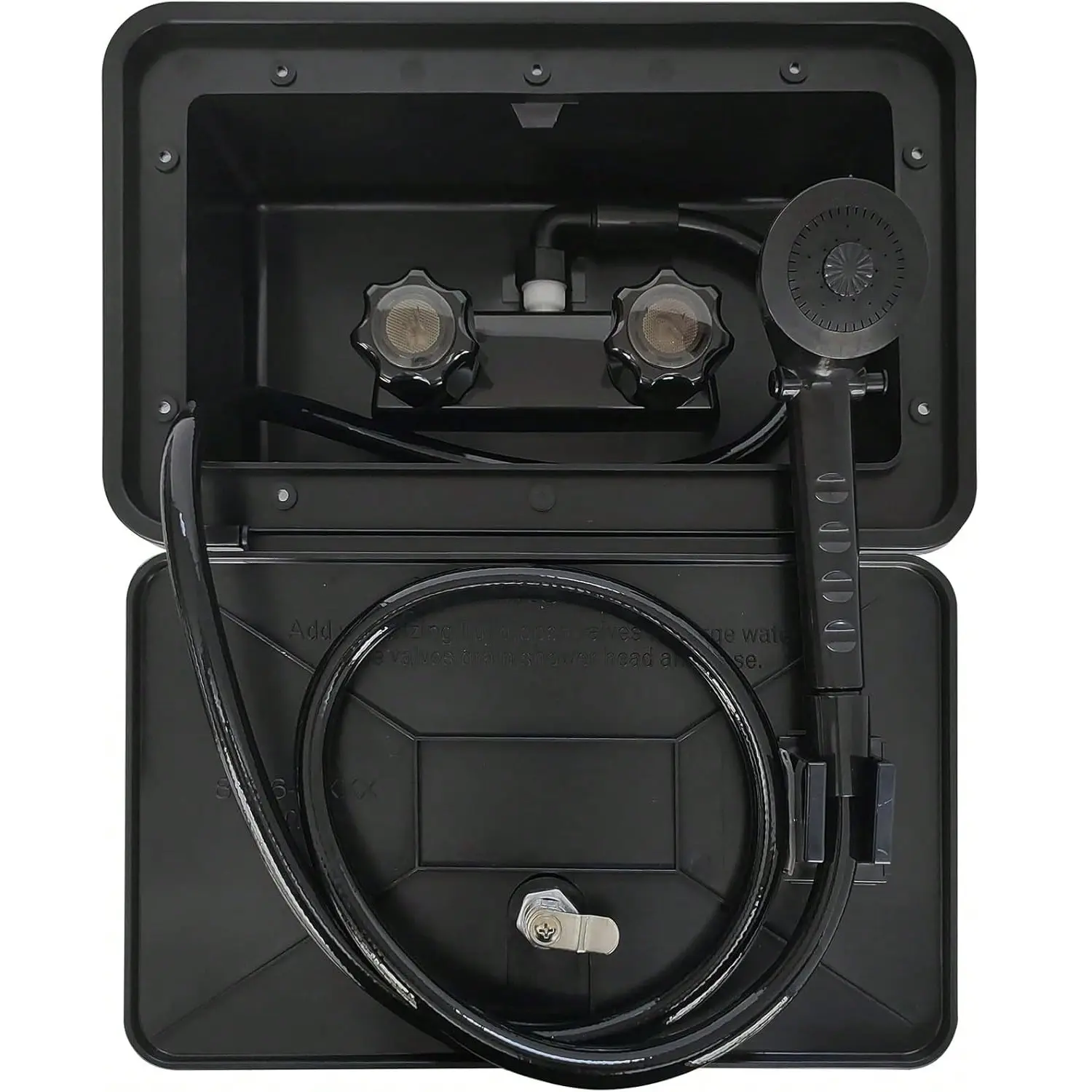 RV Exterior Shower Box Kit RV Outdoor Shower Box Kit Faucet Replacement with Shower Head & Hose