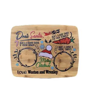 Dear Santa Tray. Christmas Cutting Board, Santa Cookie Tray, Santa Treat Board, Santa Tray, Santa Cutting Board, Cookies for Santa, Christmas Board