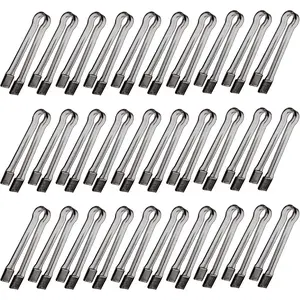 30 pcs Small Plastic Mini Tongs for Serving Food, Blue Disposable Clear Tongs for Buffet, Appetizers, Ice, Candy, Buffet Utensils Serving (6.3 inch)