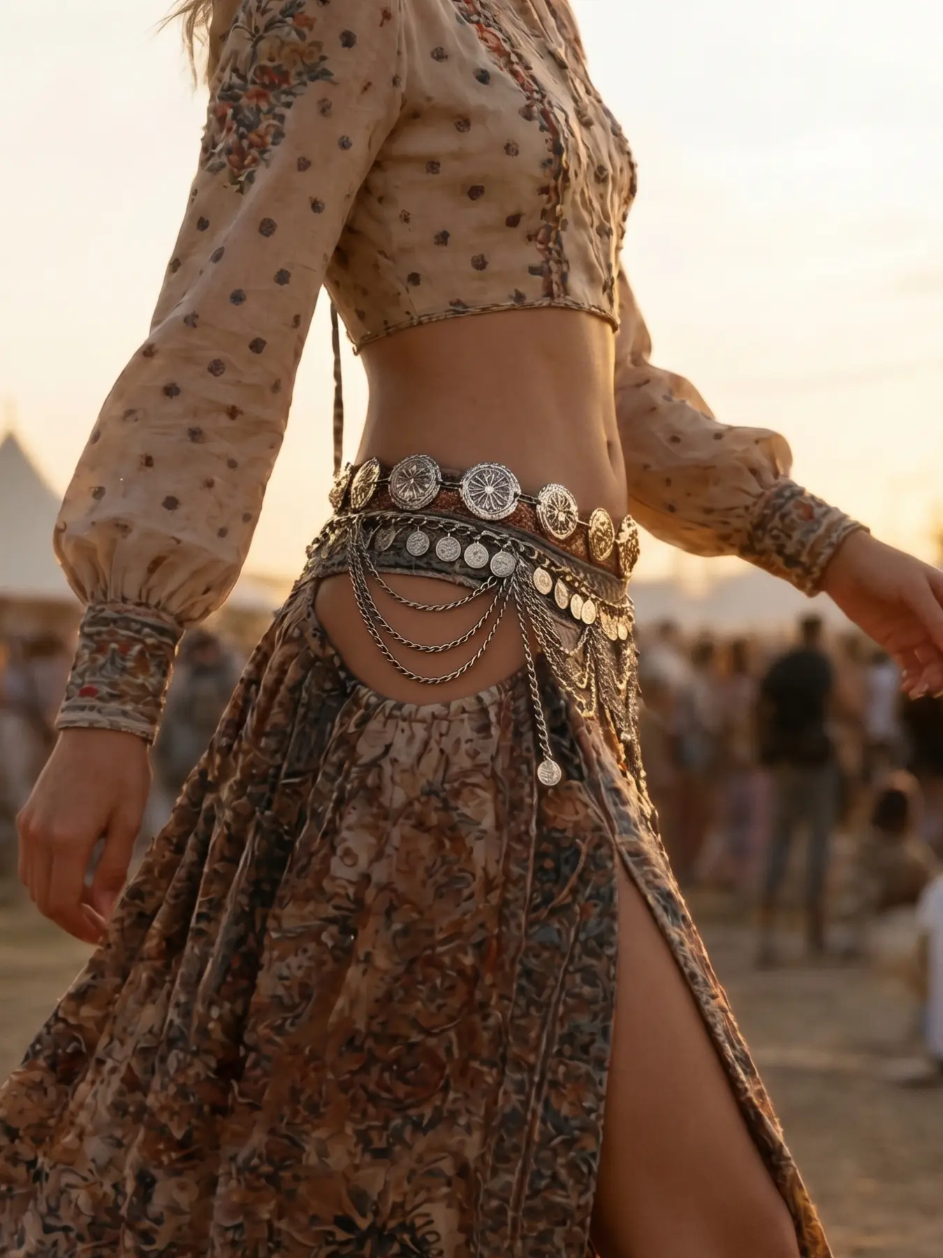 Boho Tribal Style Waist Chain, Multi-Layer Fringe Coin Belt, Chic Body Jewelry, Body Chains, Waist Chain Accessory, Perfect for Beach Vacations, Music Festivals, Carnival Events